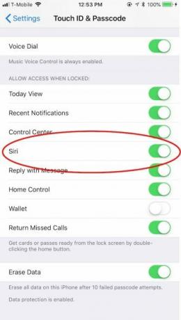 iPhone Blokada Siri blokady ekranu