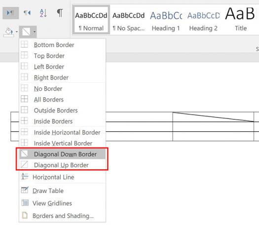 3 triki formatowania Microsoft Word Powinieneś naprawdę znać Word Diagonal Border