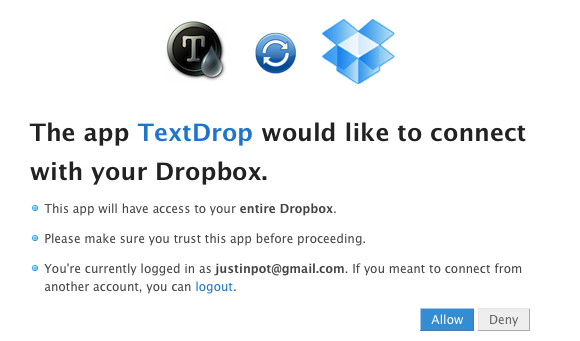 edytuj plik tekstowy Dropbox