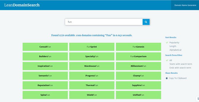 Lean Domain Search