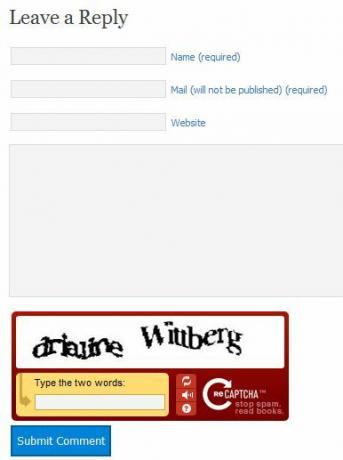 ReCaptcha cap7 na dobre zabija komentarze do swojego bloga na dobre