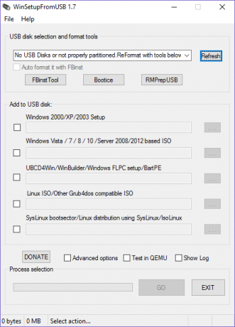 Jak utworzyć bootowalny Multiboot USB dla Windows i Linux WinSetupFromUSB USB Creation Panel