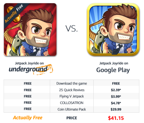 Google Play vs. Amazon Appstore: Który lepszy? jetpack joyride amazon