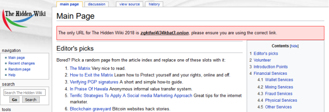 ukryta wiki tor 2018