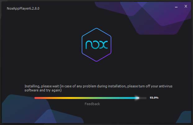 Ekran instalacyjny Nox