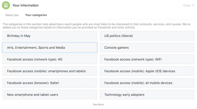 Kompletny przewodnik po prywatności na Facebooku facbeook reklamy prywatności Twoje kategorie