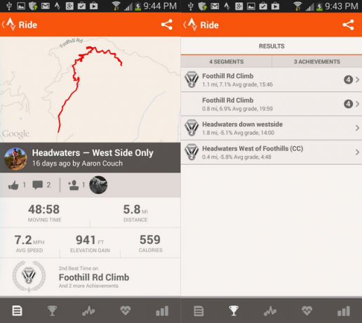 4 Strava - Zobacz jazdę i segmenty