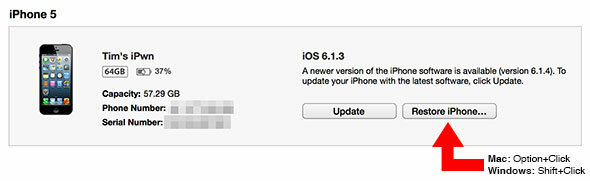 Jak uzyskać dostęp do iOS 7 Beta (i przywrócić na iOS 6) Przywracanie ipsw