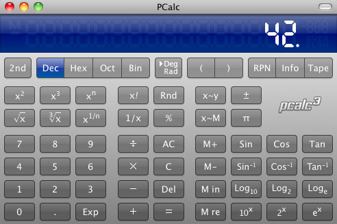 kalkulator w systemie Mac OS