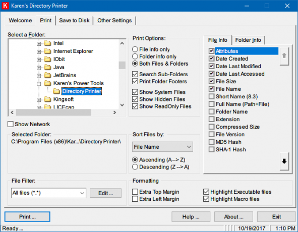 5 sposobów drukowania zawartości folderów i katalogów w systemie Windows zawartość folderów wydruku Karens drukarka katalogów