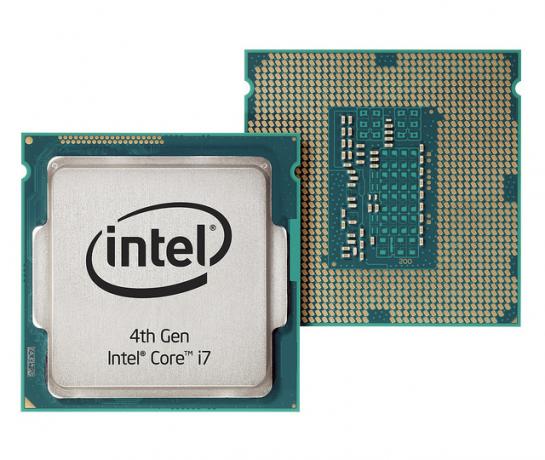 Przód i tył procesor Intel® Core ™ i7 czwartej generacji