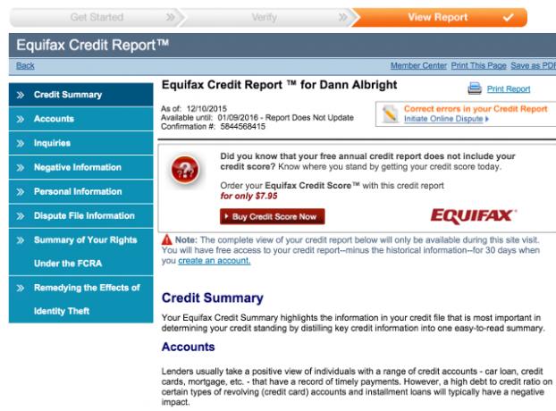 raport o kredytach Equifax