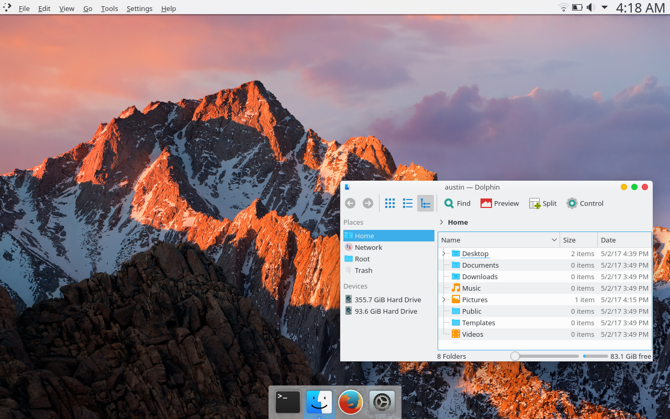 Spraw, by KDE Plasma wyglądało jak macOS