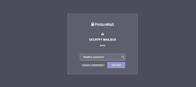 Klucz deszyfrowania skrzynki pocztowej ProtonMail