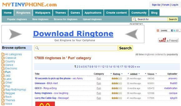 Top 10 źródeł online dla śmiesznych mobilnych klipów dźwiękowych Ringtones08