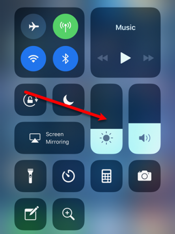 ios dark mode 3d touch na suwaku jasności