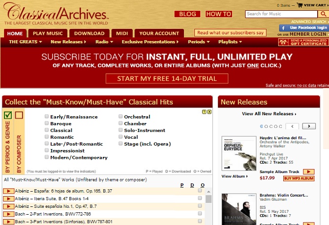 8 stron internetowych, które pomogą Ci odkryć nowe gatunki muzyki klasyczne archiwa