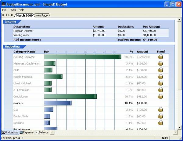 SimpleD Budżet - bezpłatne oprogramowanie do śledzenia budżetu (Windows) simpled4b