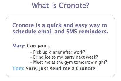 Cronote: Zaplanowane przypomnienie e-mail i SMS 1025