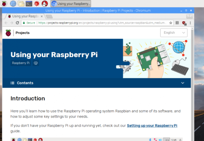 Raspbian zawiera pliki pomocy na początek w Raspberry Pi