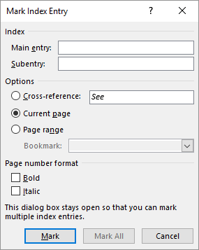 Jak tworzyć profesjonalne raporty i dokumenty w indeksie Microsoft Word Mark Entry Index