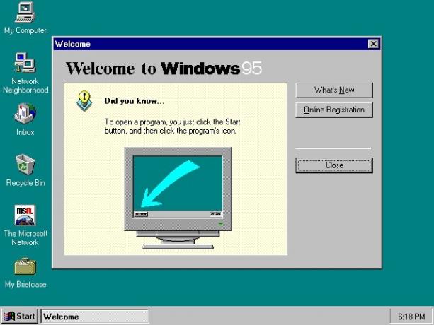 Windows-95-pierwsze uruchomienie