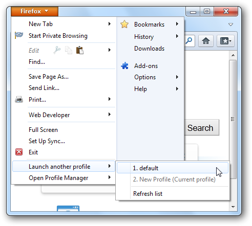 wiele profili firefox