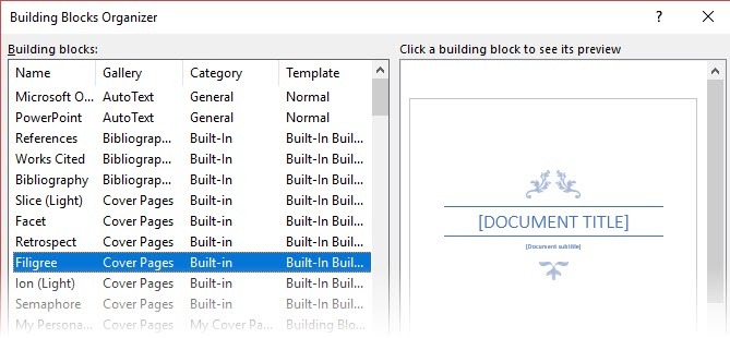 Jak tworzyć profesjonalne raporty i dokumenty w programie Microsoft Word Building Blocks Organizer