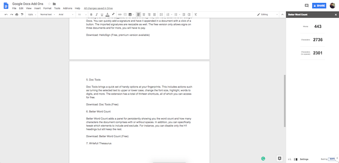 Dokumenty Google Lepszy dodatek do liczby słów