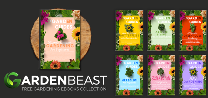 GardenBeast oferuje siedem bezpłatnych e-booków na temat ogrodnictwa, poruszających różne tematy oraz dzielących się wskazówkami i sztuczkami