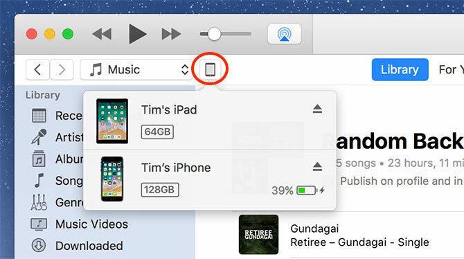 wykonać kopię zapasową iPhone'a - urządzenia iTunes