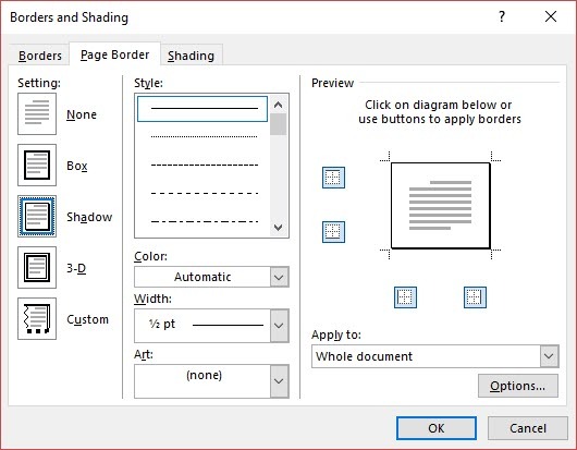 Jak tworzyć profesjonalne raporty i dokumenty w Microsoft Word Borders and Shading