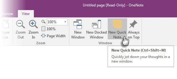 Microsoft OneNote - Nowa szybka uwaga