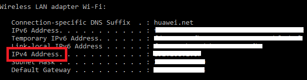 szczegóły systemu Windows - adres IP