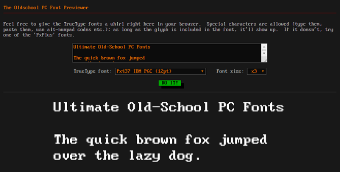 Retro Old PC IBM Fonts