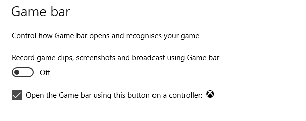Wyłącz pasek gier Xbox 