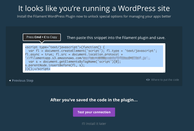 fragment kodu Wordpress