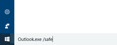 Uruchamianie programu Outlook w trybie awaryjnym w systemie Windows 10
