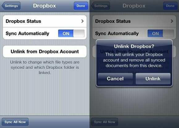 Dropbox synchronizuje