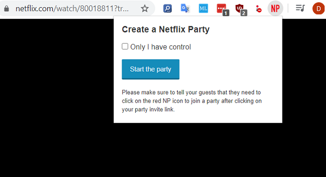 Netflix Party Stwórz imprezę