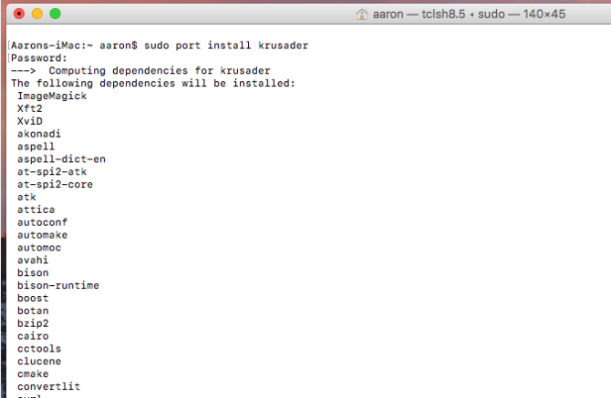 wprowadzenie macports krusader install1