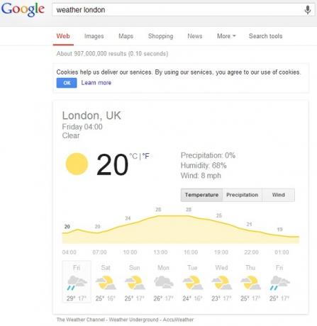 8 wskazówek wyszukiwania Google, aby zawsze mieć pod ręką Google google weather londyn