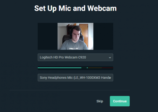 Streamlabs Mic i Webcam
