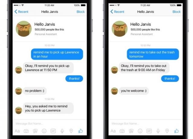 jarvis bot na Facebooku