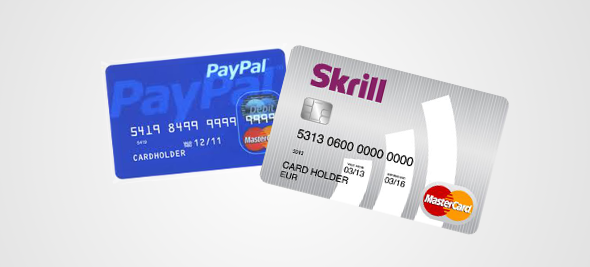 Karta debetowa PayPal Skrill Mastercard