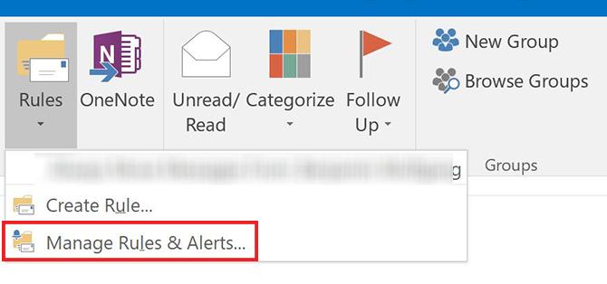 Outlook Zarządzaj regułami i alertami