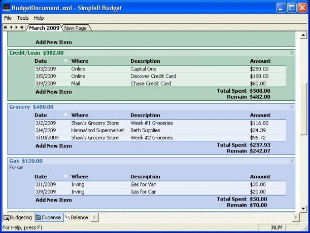 SimpleD Budget - bezpłatne oprogramowanie do śledzenia budżetu (Windows) simpled5b