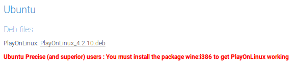 Pakiet Debian PlayOnLinux