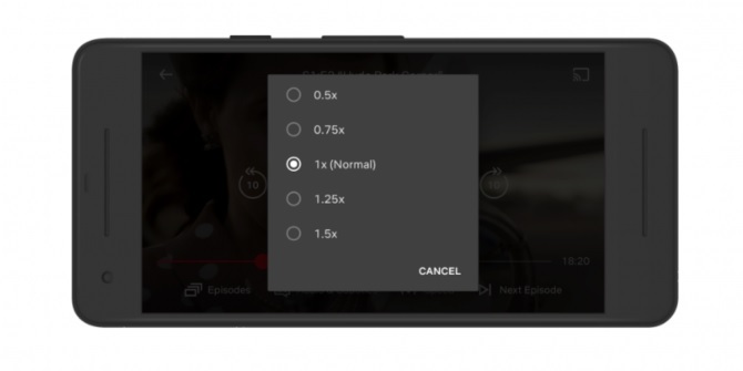 oglądaj platformę streamingową Programy telewizyjne szybciej i wolniej