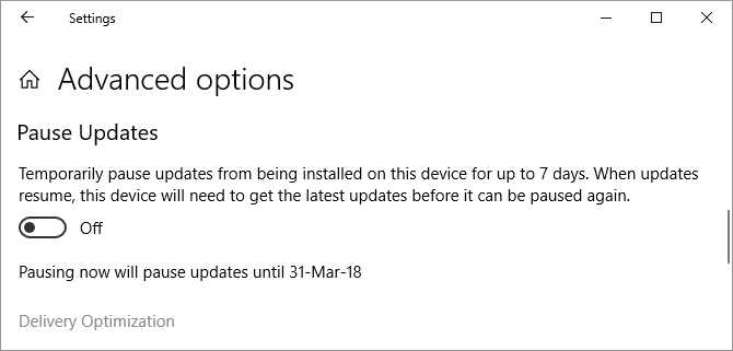 System Windows 10 wstrzymuje aktualizacje na maksymalnie 7 dni
